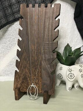 Interlocking Circle Necklace Silver Pendant Minimalist Layering Necklace Modern